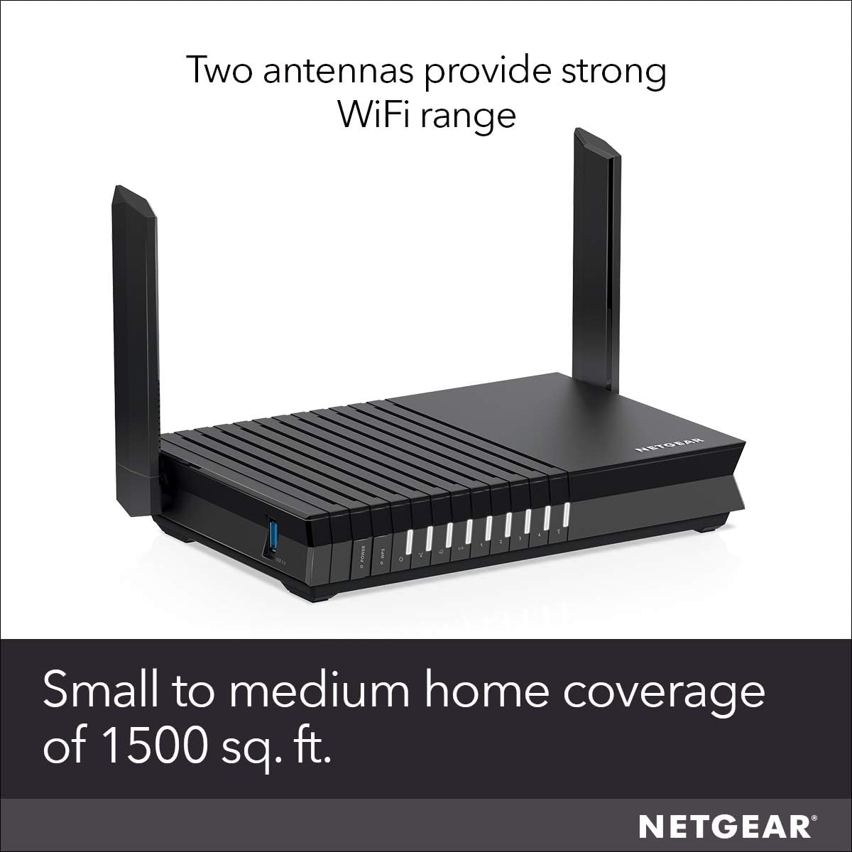 NETGEAR 4-Stream WiFi 6 Router (RAX15) - AX1800 Wireless Speed (Up to 1.8Gbps) | Up to 1500 sq ft Coverage & 20+ Devices | Ideal for iPhone 11, Samsung Galaxy S20