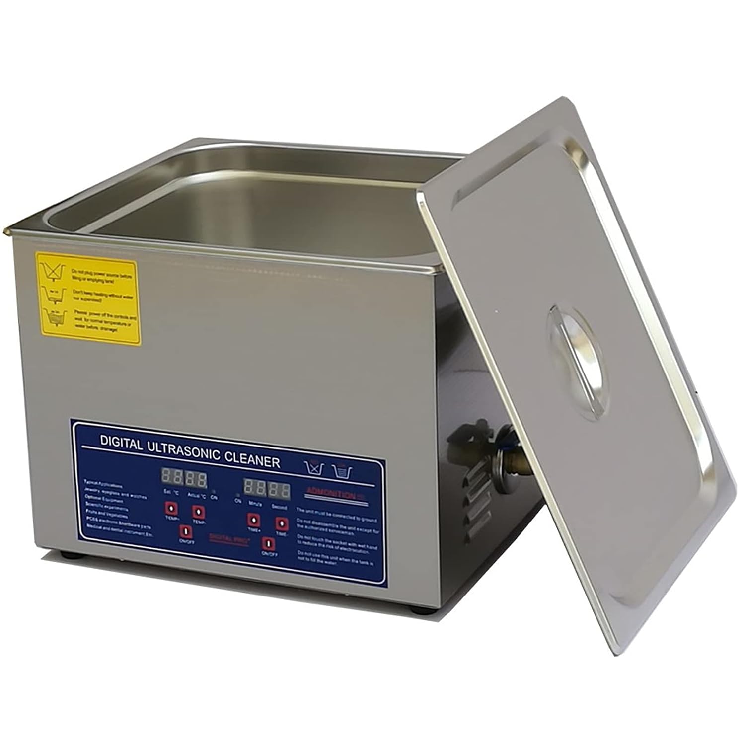 15L Digital Ultrasonic Cleaner Stainless Steel Digital Timer Cleaning Machine Washing Machine JPS-60A