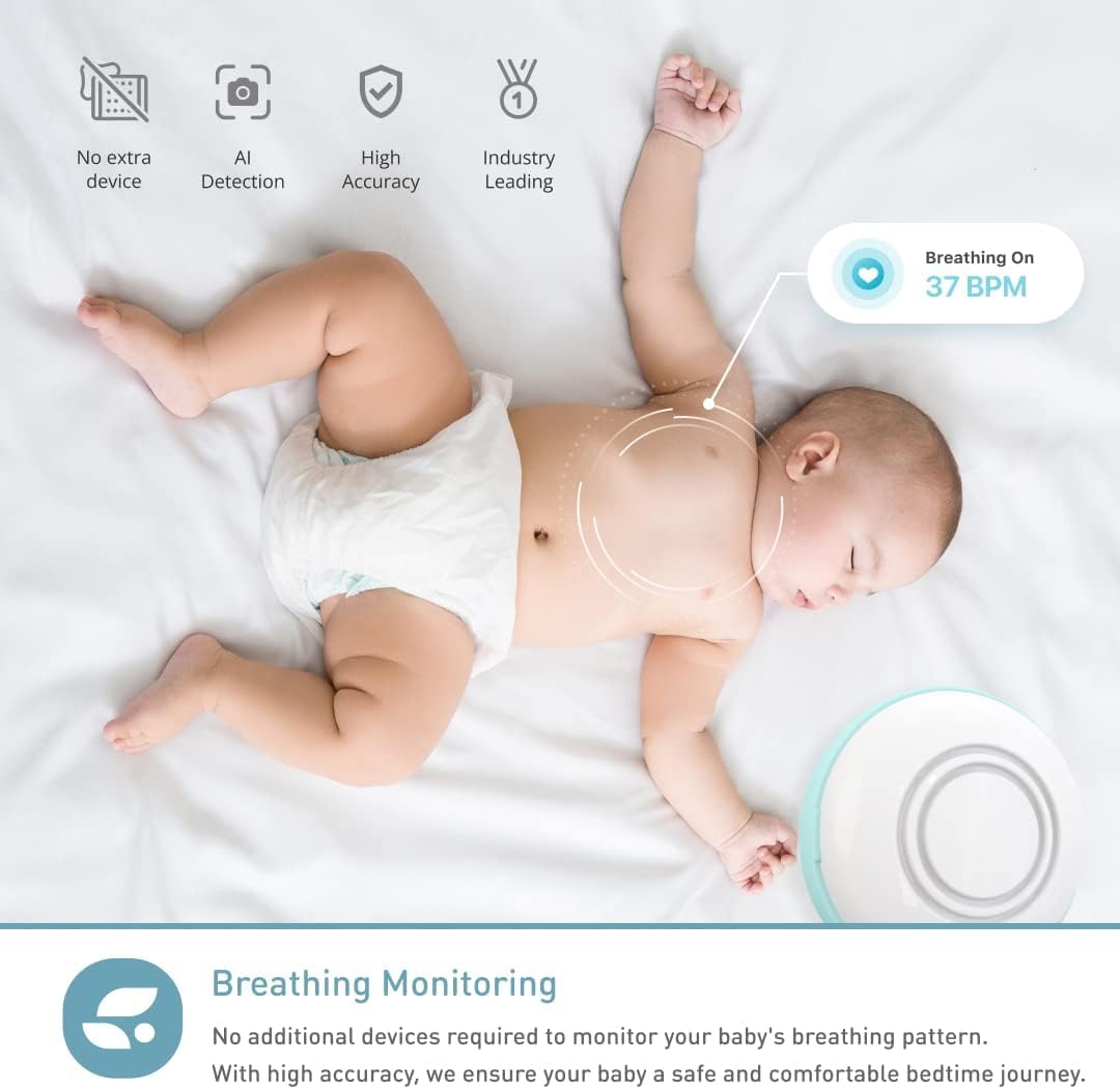 Lollipop Baby Monitor Upgraded Smart Wi-Fi Camera of True Crying Detection, Two-Way Audio, Infrared Night Vision – Ideal Gift for Baby Shower
