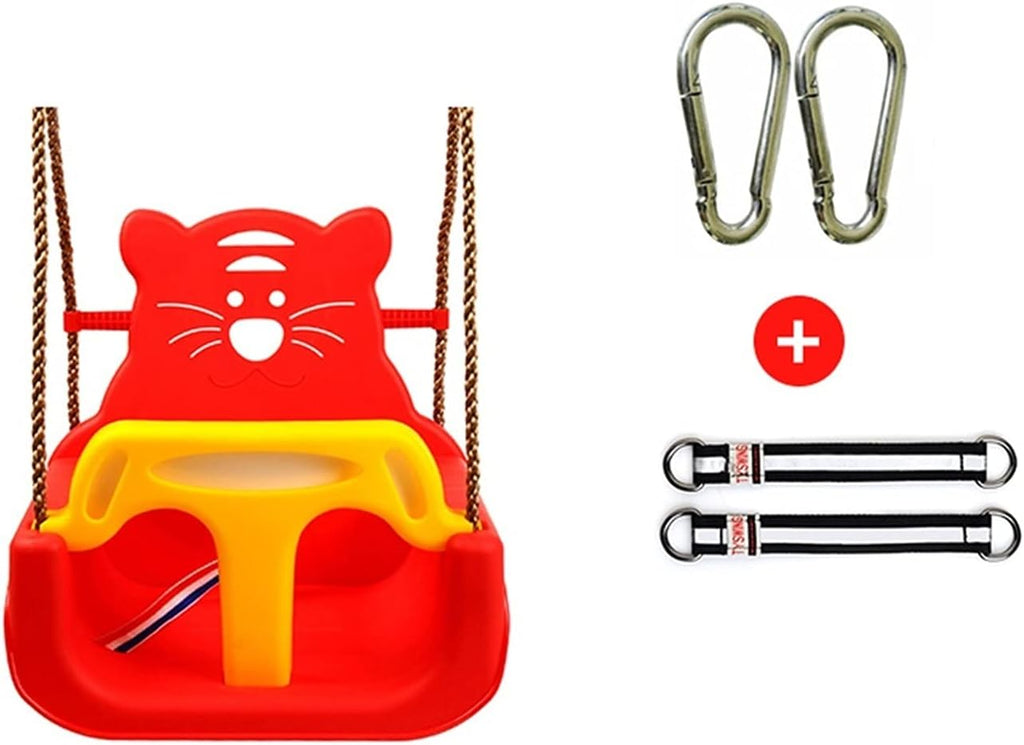 Swings Seats Baby Swing seat Bipartite, Child Swing with Safety Feature, Safety Belt, Childs Adjustable Rope Outdoor Garden Swing Seat with T bar Swing Set(C)