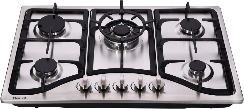 30 Inch Dual Fuel Sealed 5 Burner Stainless Steel Gas Cooktop Drop-In Gas Hob DK257-A10