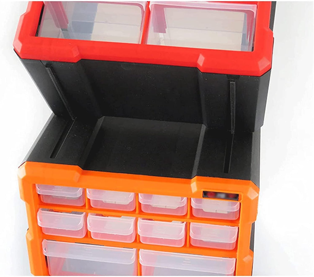 LIOONS Tool Box Transparent Plastic Tool Boxes Lightweight Tool Set with Drawer Stackable Storage Case Portable Storage Tool Kit