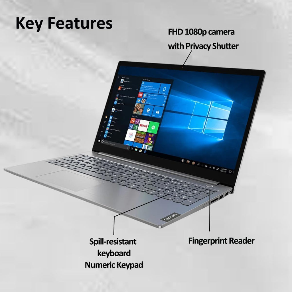 Lenovo ThinkBook 15 Business Laptop (15.6' FHD Anti-Glare, 40GB RAM, 1TB SSD, AMD Ryzen 7 5825U (> Intel i7-1255U)) Fingerprint, 1080p Webcam, Military Grade, Ethernet, Wi-Fi, Win 11 Pro w/Copilot