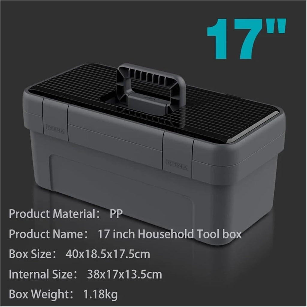 Tool Box Multifunctional 17 Inch Toolbox Wear-Resistant Waterproof Household Portable Storage Box Electrician Carpentry Special Tool Chest Tool Storage