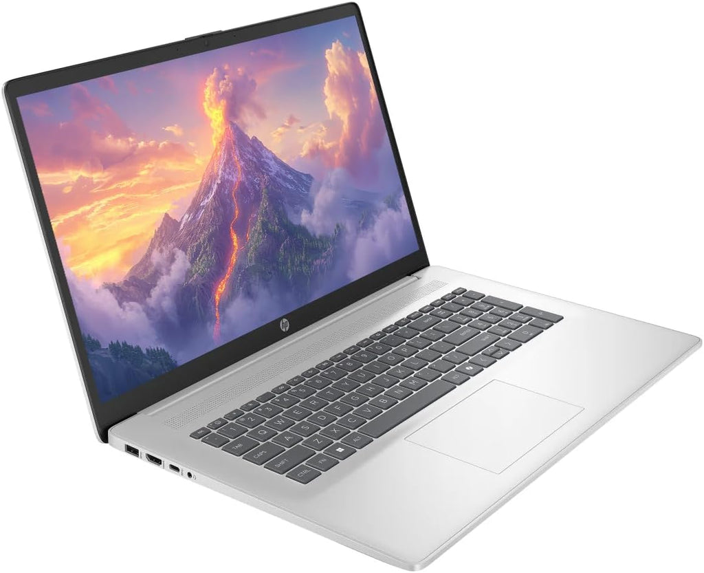 HP 17.3' Touchscreen Laptop Computer, Windows 11 Laptop 32GB RAM 1.5TB Storage (1TB SSD+512GB Docking Station Set), AMD Ryzen 5 7430U, HD+ 1600 x 900 Display, Copilot AI, SageNova Earphones, Silver