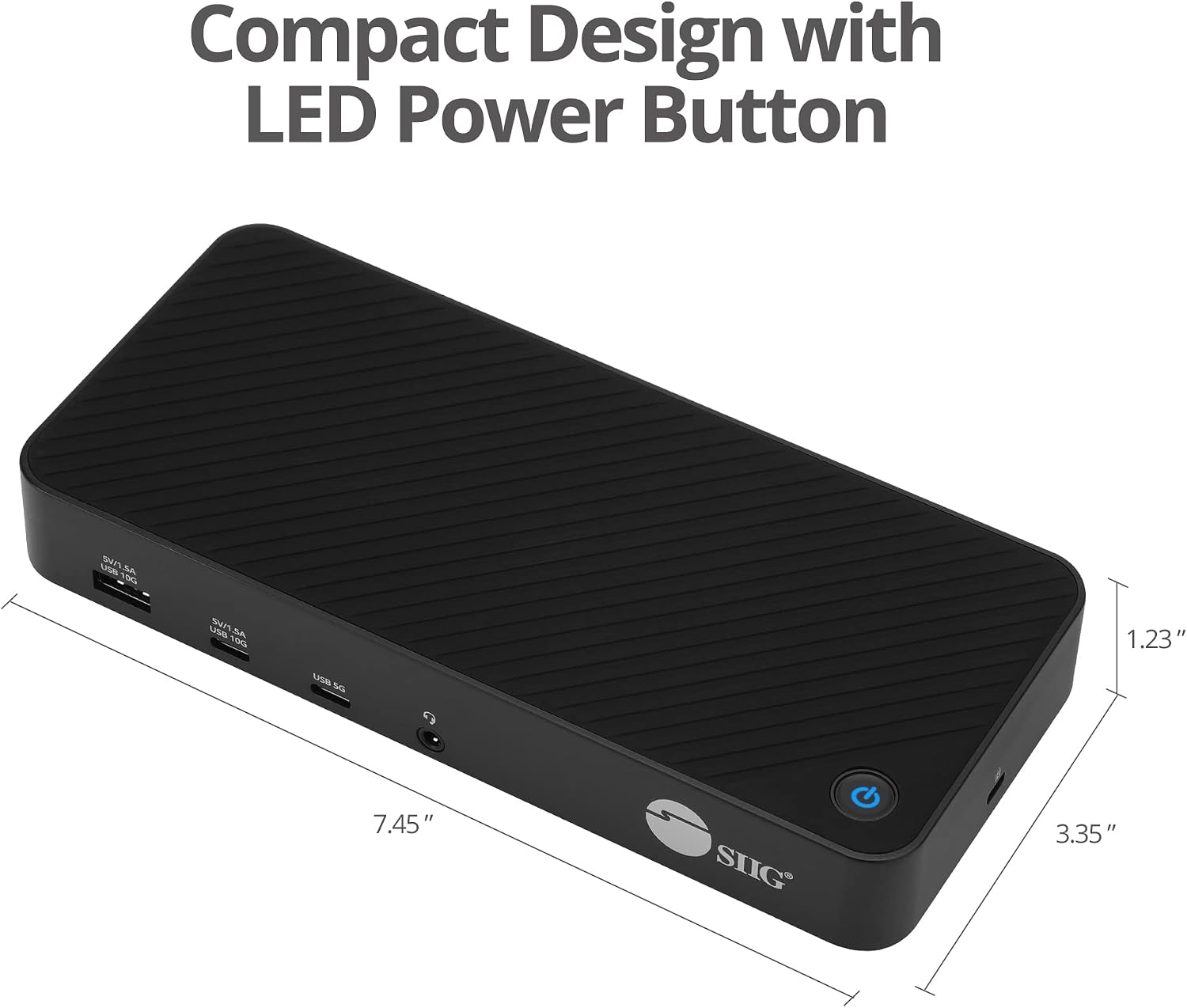 SIIG USB-C Triple 4K 60Hz Docking Station with 100W PD - Triple 4K@60Hz or Single 5K@60Hz Monitor Laptop Dock - DisplayLink - 3X HDMI, 2X DisplayPort, 3X USB-A, 2X USB-C, Gigabit Ethernet