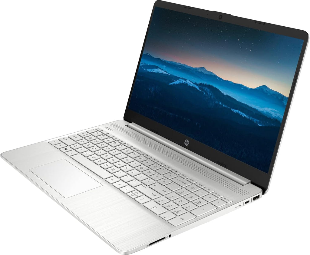 HP 15 Notebook, 15.6' HD Screen Laptop, Intel Core i3-1115G4, 8GB DDR4 RAM, 256GB SSD, Webcam, HDMI, Wi-Fi, Windows 11 Home, Natural Silver
