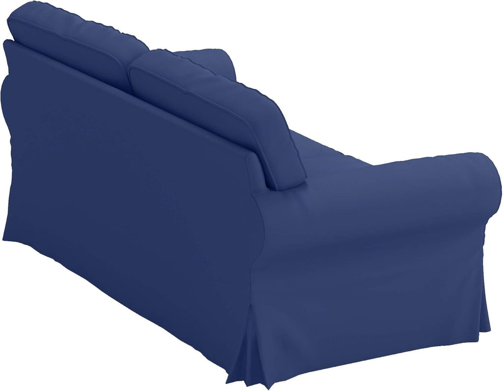 Heavy Duty UPPLAND (Not EKTORP) Sofa Cover Replacement Compatible with IKEA UPPLAND 3 Seat Sofa, Loveseat, Armchair, Sectional Corner, or Footstool Slipcover Only (Uppland 2 Cotton Blue)