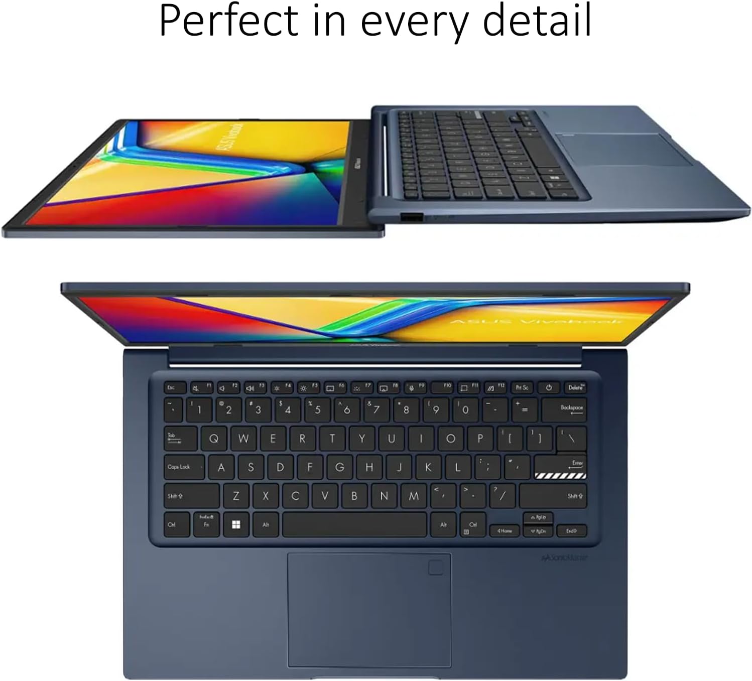 ASUS Vivobook 14 Inch FHD Laptop for Everyday Use | Intel Core 13th Gen 6-Core CPU | 16GB RAM, 256GB SSD | Quiet Blue | Windows 11 | 8HR Battery, FastCharge | Privacy Shutter | Intel UHD Graphics