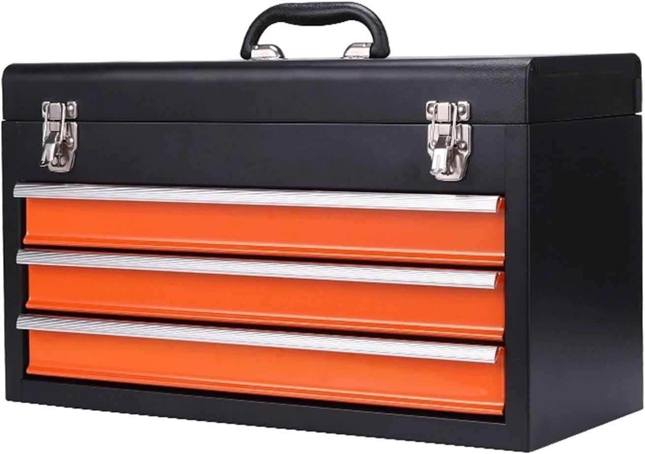 Multifunctional Portable Drawer Tool Box Multipurpose Steel Toolbox/Chest Household Tools and Consumer Storage Metal Box for Tools Organization for Garage(M)