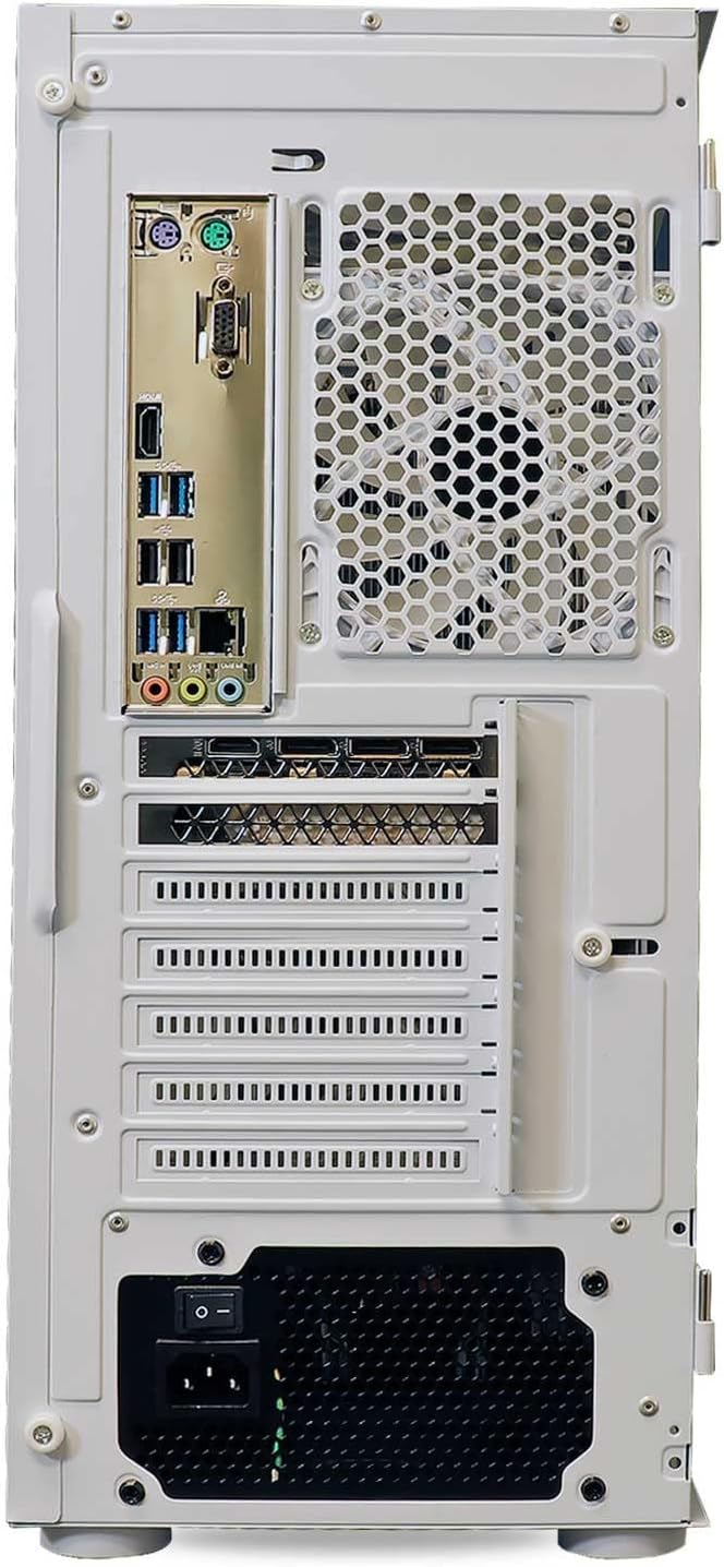 ViprTech Ghost 4.0 Liquid-Cooled PC - AMD Ryzen 7 (4.4Ghz Turbo), RTX 5060 Ti, 32GB DDR4, 1TB SSD, VR-Ready, Streaming, WiFi BT, RGB, Win 11, Gaming Desktop Computer Prebuilt, White