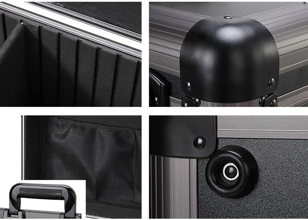 Portable Tool Box Hardware Toolbox Aluminum Carrying Case Toolbox Household Organizer Multi-Purpose Metal Case Small Parts Box (Color : B)