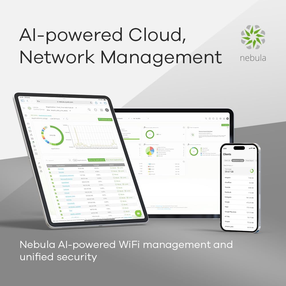 Zyxel WiFi 7 BE12300 Wireless Dual-Radio Access Point | 2 x 2.5G Ethernet | PoE+ or USB Type C Powered (not Included) | Cloud, App or Direct Management [NWA210BE]