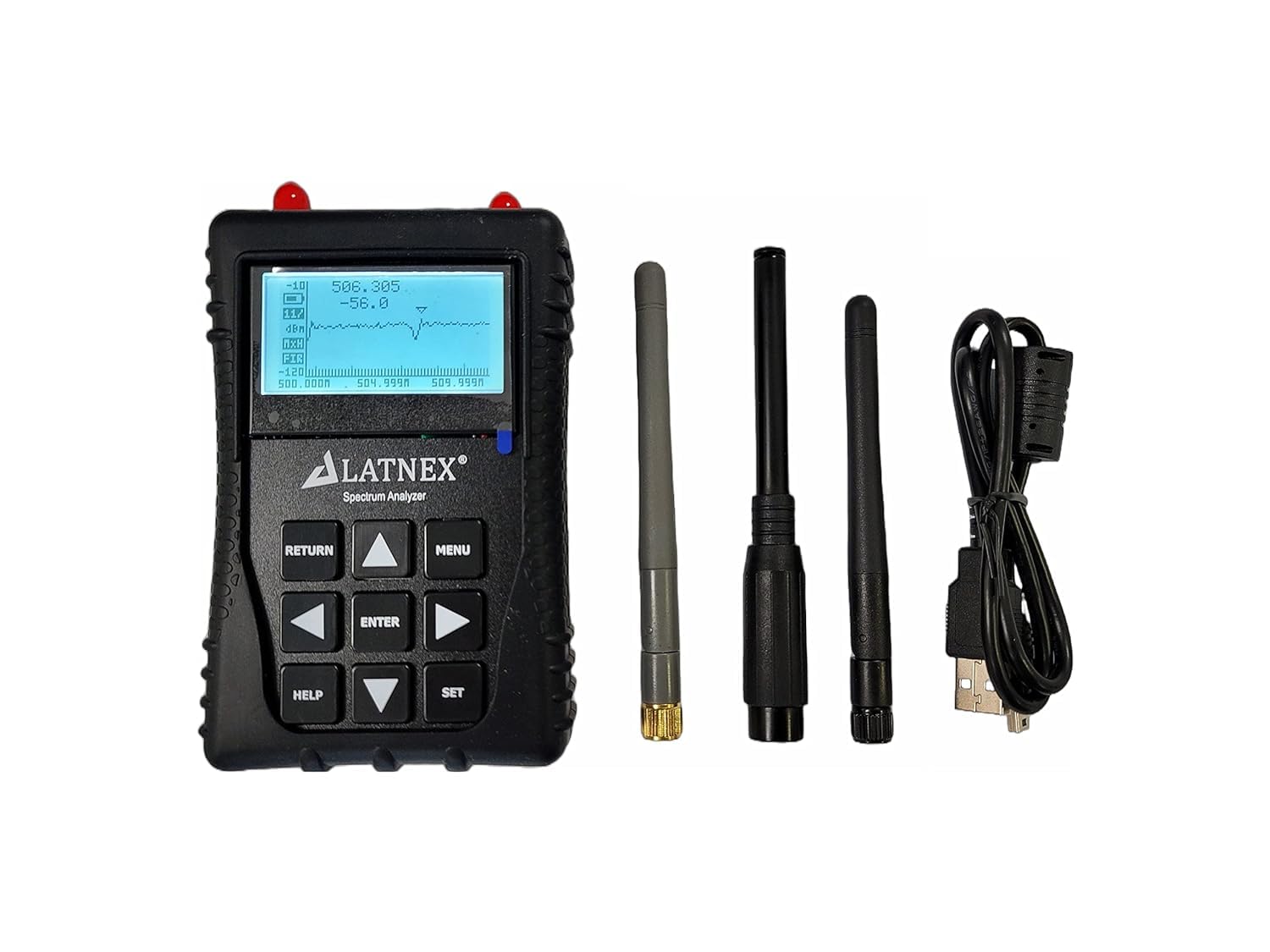 SPA-7GE RF Explorer Spectrum Analyzer, 6G Combo+ Handheld Frequency Analyzer for Ham Radio, Wireless Devices, WiFi Networks, Audio Engineers (SPA-7GE: 50KHz to 6.1GHz and Up to 7.5GHz)