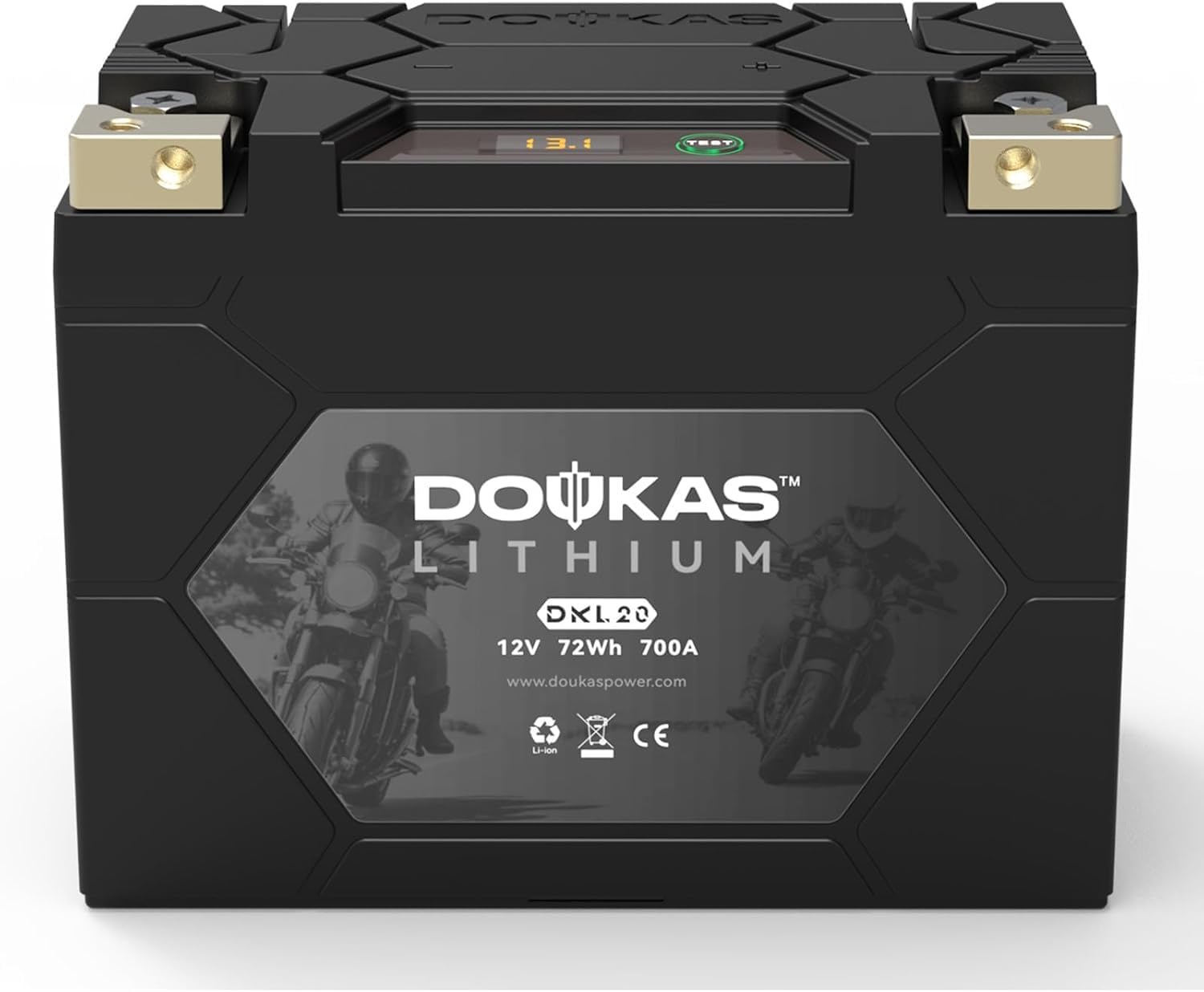 DKL20 YTX20L-BS 700A LiFePO4 Motorcycle Lithium Battery, 12V 6Ah Powersports Battery, Compatible Jet Ski, ATV, Lawn Mower, Scooter, Generator Battery, Snowmobile