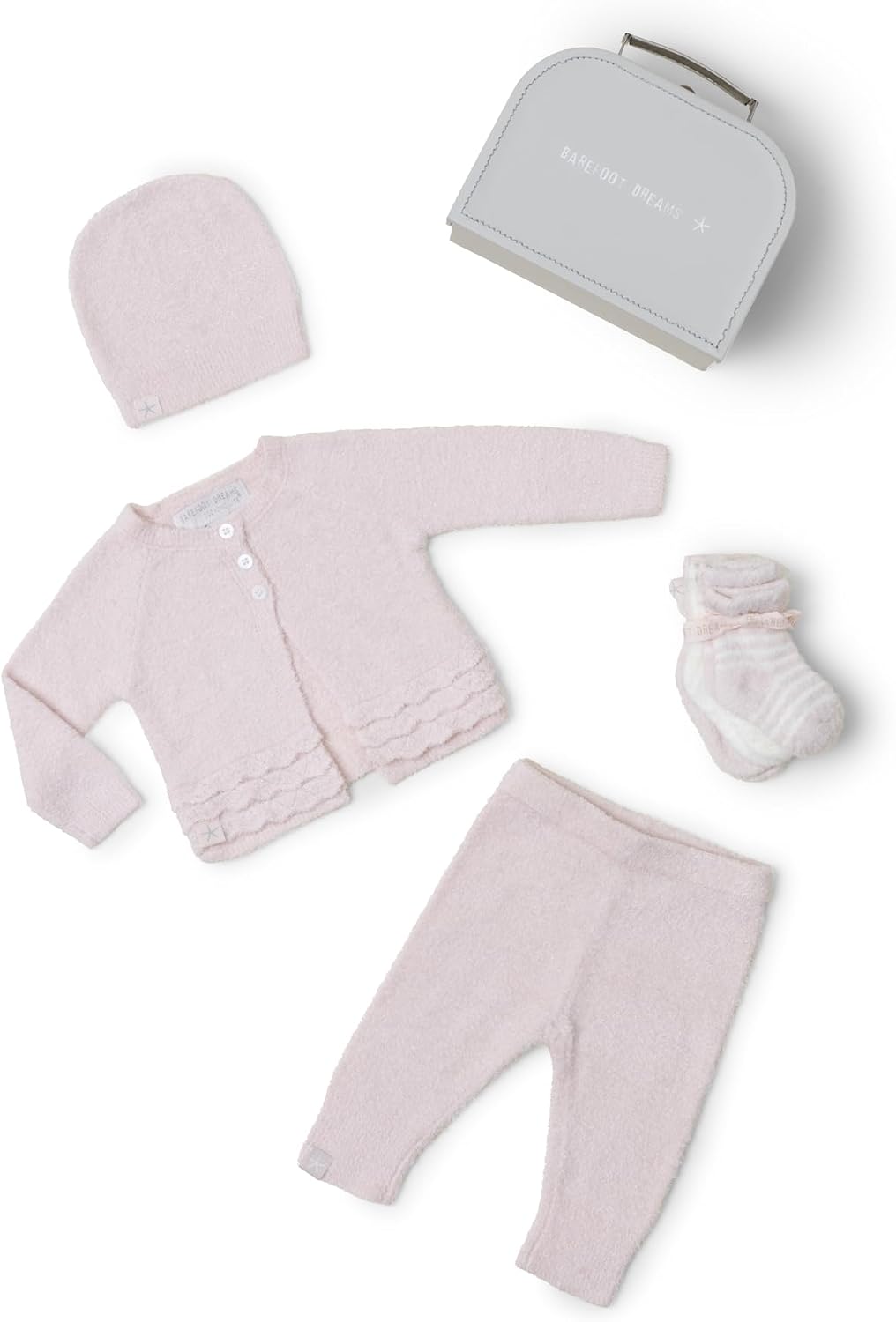 Barefoot Dreams® CozyChic Lite® Heirloom Newborn Set, Pink, 0-3 Months