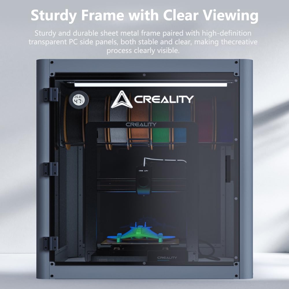 Official Creality Multifunctional Protective Cover Dustproof Sound Insulation and Noise Reduction Sturdy Frame for Ender Series and Most 3D Printer Size Within 600x700x650mm