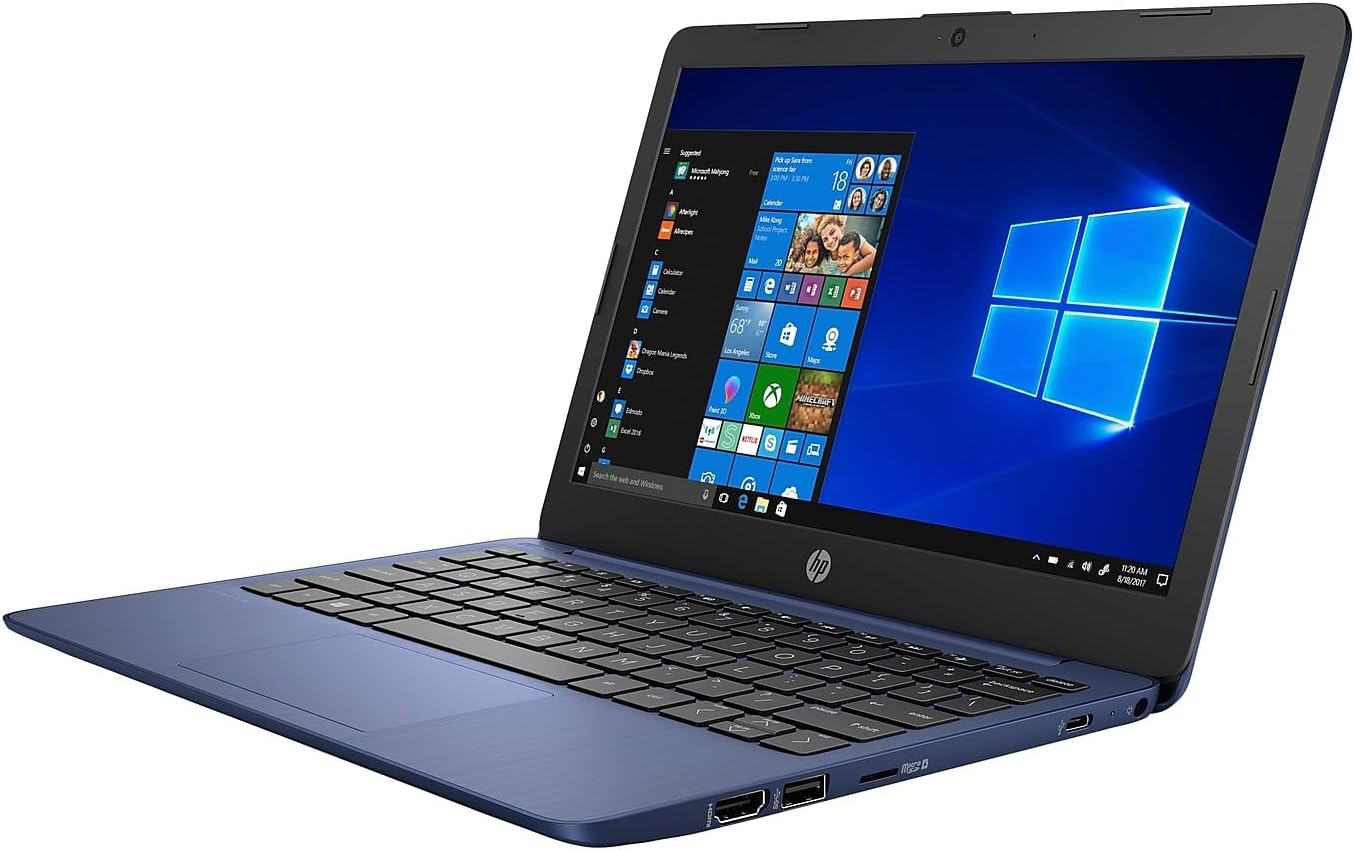HP Stream 11' Laptop, Intel Celeron N4020, Intel UHD Graphics 600, 4 GB RAM, 64 GB SSD, Windows 11 Home in S Mode (11-ak0030nr, Royal Blue)