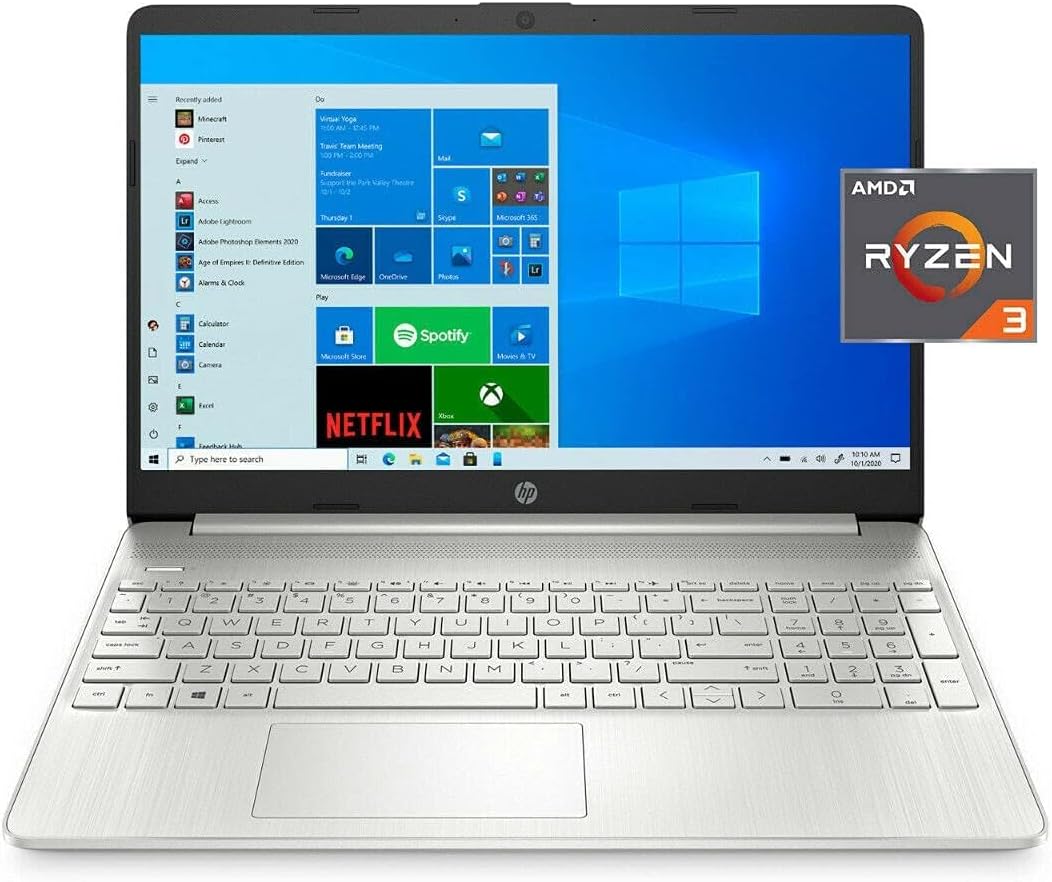 HP 15-ef1300wm 15.6' FHD, Ryzen 3-3250, 4GB RAM, 128GB SSD, Silver, Windows 10 S