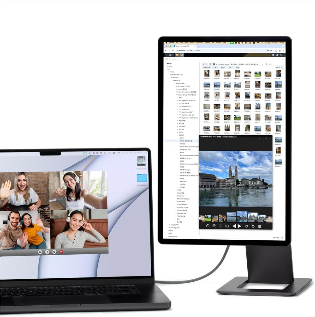 SOTSU FlipAction Elite 16' Portable Monitor | 4K | Super Compact | Pivot Rotate | 3840x2400 DCI P3 | 60Hz | 450 Nits | Full Metal CNC | Perfect Match for Mac and Windows (Space Black)
