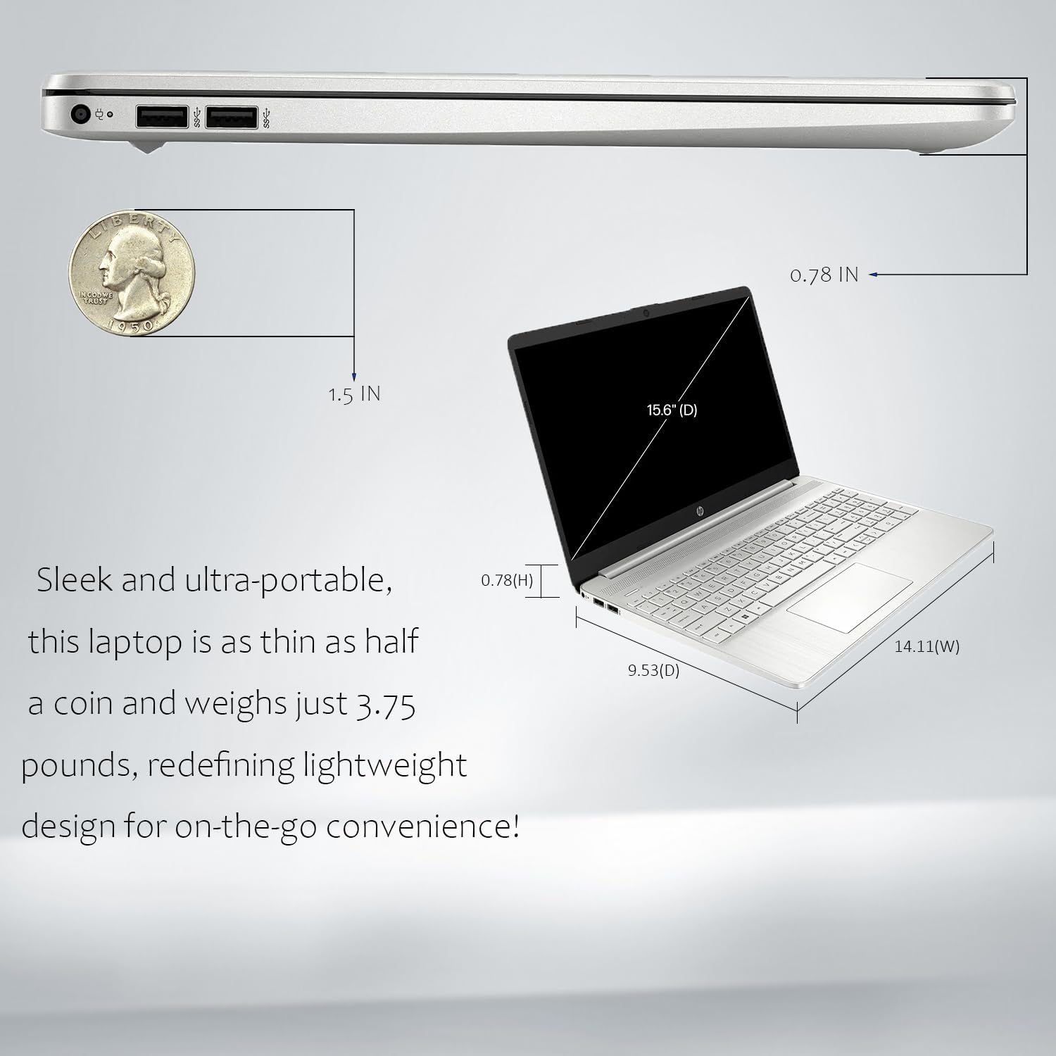 HP Laptop | 15.6' HD | Intel Processor | 32GB DDR4 RAM | 1TB SSD | Intel UHD Graphics | 720p HD Camera | WiFi & Bluetooth | Windows 11 Pro | School & Business | Productivity & Learning