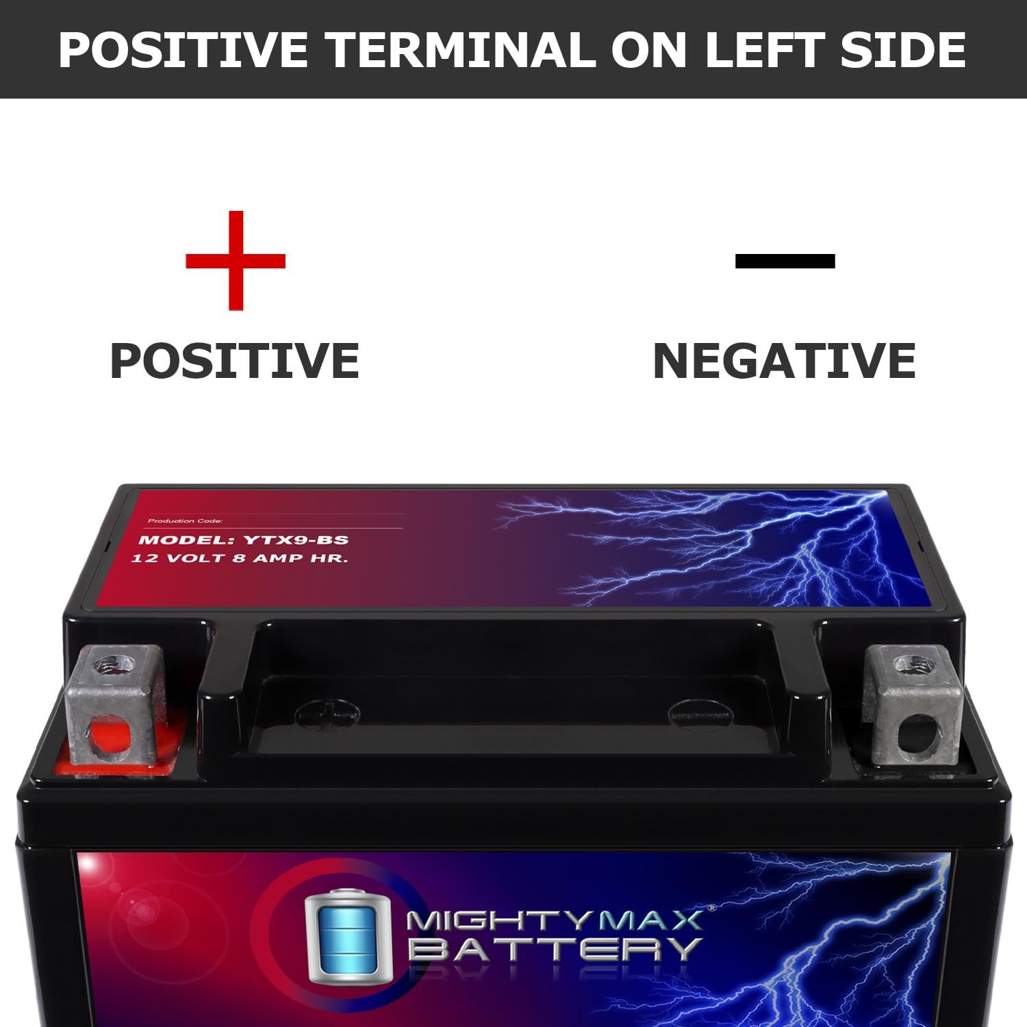 Mighty Max Battery YTX9-BS 12V 8AH SLA Power Sports Battery - 8 Pack