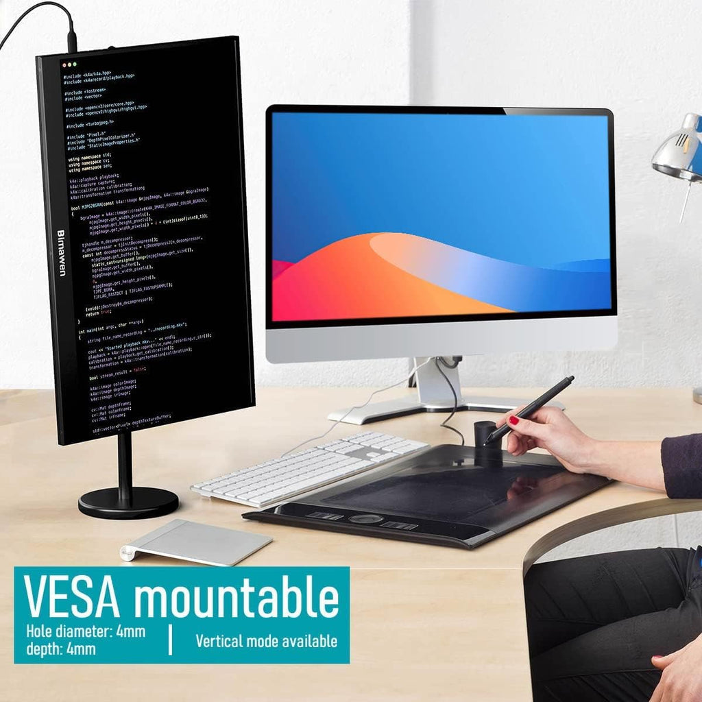 17.3 inch Portable Monitor IPS 100% sRGB 1080P HDR FHD FreeSync,Dual HDMI USB Type-C Monitor,PS4/Switch/PC/Mac/Compatible,1920 x 1080p,Built-in Speaker