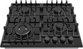 Empava 24' Gas Cooktop in Black Tempered Glass with 4 Burners 24XGC28