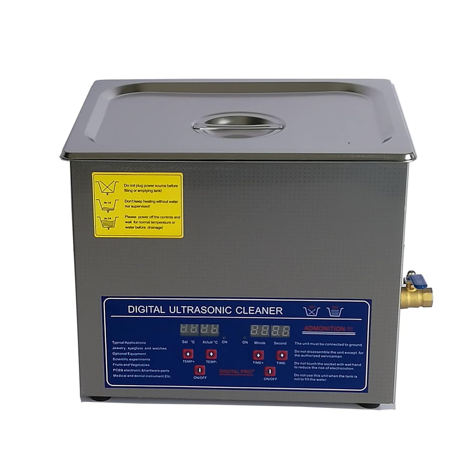 6L Digital Ultrasonic Cleaner Stainless Steel Washing Machine with Cleaning Basket JPS-30A