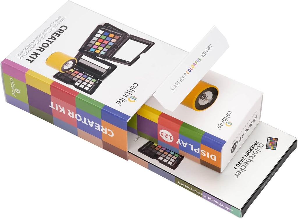 Calibrite Creator Kit w/Display 123 Colorimeter and ColorChecker Passport Video 2, Monitor Calibration and Capture Color Control System for Photography and Filmmaking Workflows (CC123-PPV2)