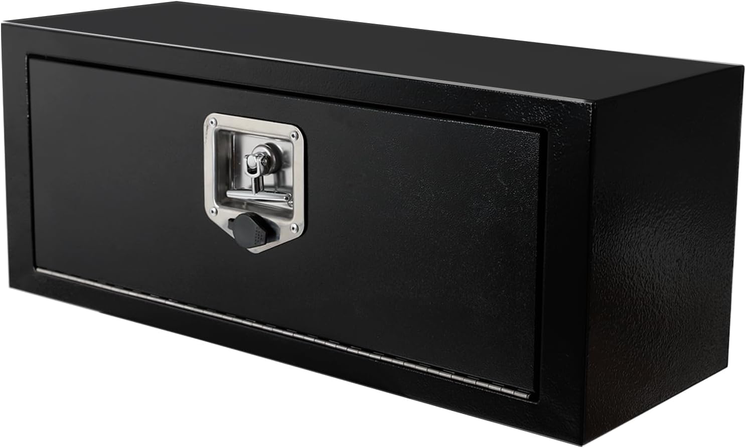 27.5 inch Steel Underbody Truck Tool Box w/T-Handle Latch, Heavy Duty Truck ToolBox Truck Storage Organizer For Organization And Storage, 27.5'x 10'x 11' inch Black