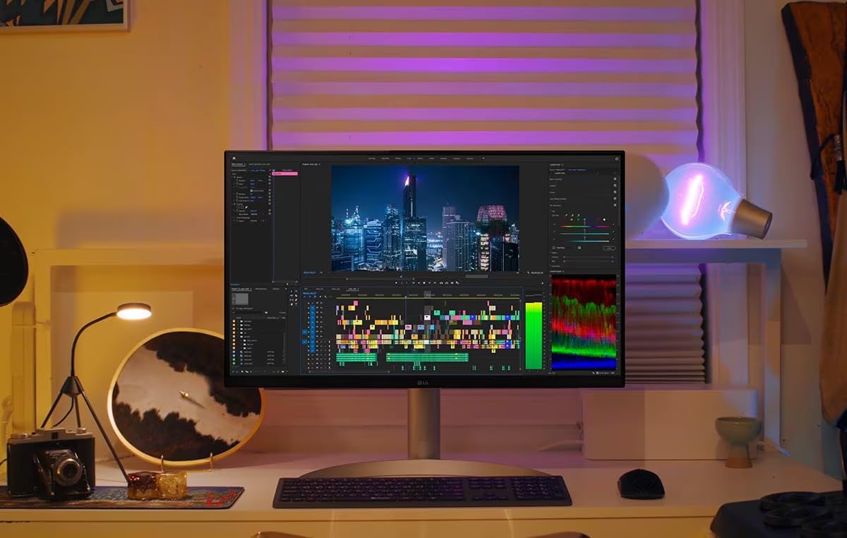 LG 27'' 4K (3840 x 2160) IPS Monitor with USB Type-C | AMD FreeSync | HDR 400, DCI-P3 95% | Built-in Speaker | 60Hz, 5ms | Compact Bezel (HDMI, DisplayPort) | White Monitor