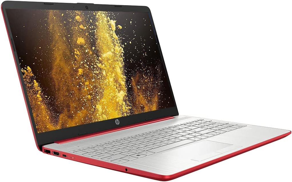 HP 2022 Flagship 15inch HD Laptop, Intel Dual-Core Processor up to 2.65GHz, 4GB DDR4, 128GB SSD, Ultra-Fast WiFi, Windows 11, Dale Red(Renewed) (Dale Red)