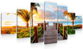 Startonight Huge Canvas Wall Art Summer Bridge Beach I - Large Framed Set of 7 40' x 95'
