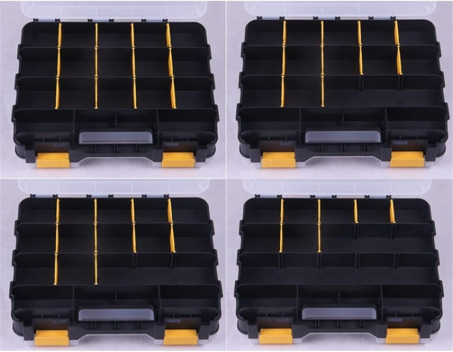 Portable Tool Box Toolbox Storage Box Double-Sided Open Plastic Portable Parts Toolbox Tool Storage Box Small Parts Storage Box 12 Inch Small Parts Box