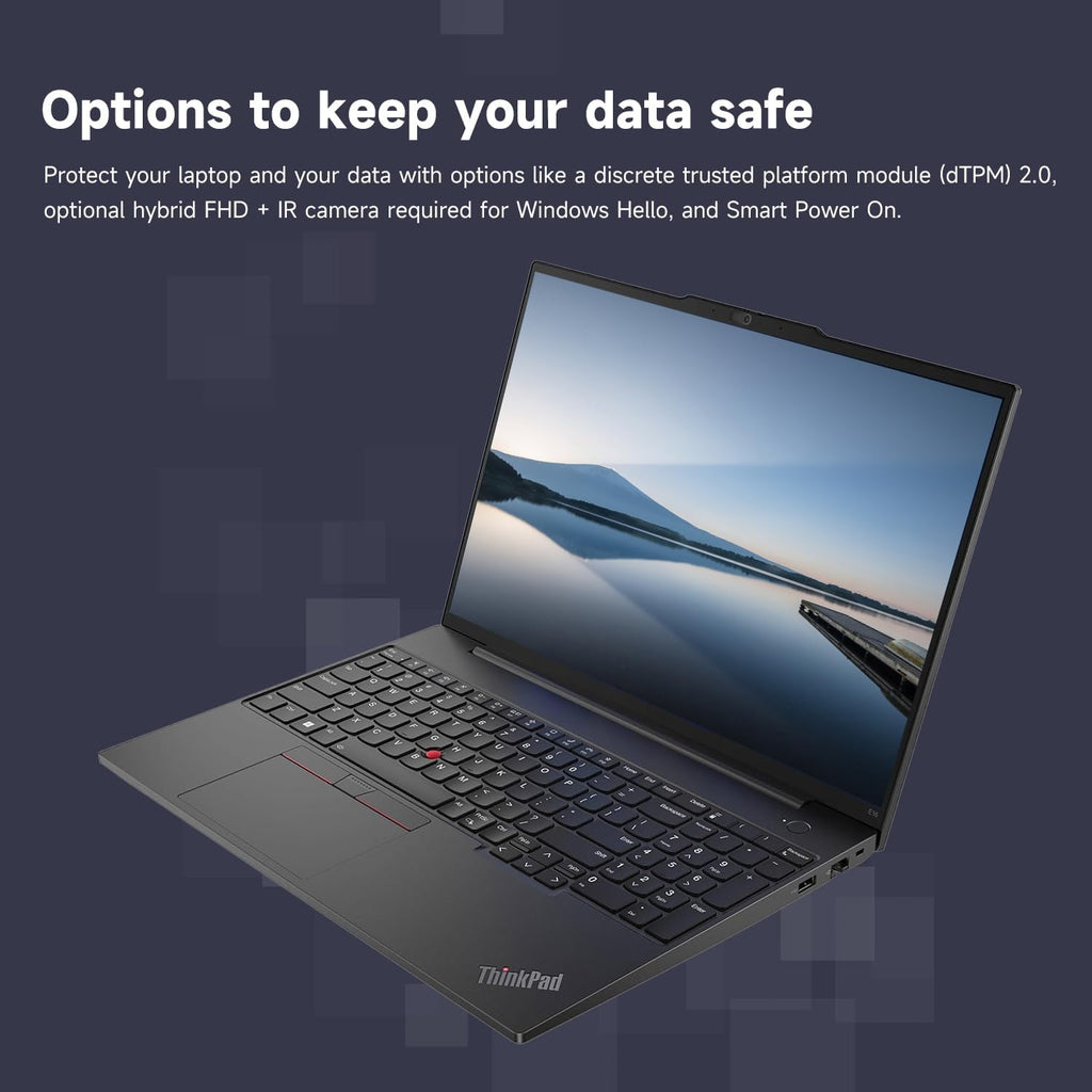 Lenovo ThinkPad E16 Business Laptop, 16' FHD+ Touchscreen, Intel Core i7-1355U, 40GB RAM, 1TB SSD, Fingerprint, Backlit, Webcam, HDMI, Wi-Fi 6, Windows 11 Pro, Bundle with Thunderobot 7-in-1 USB-C Hub
