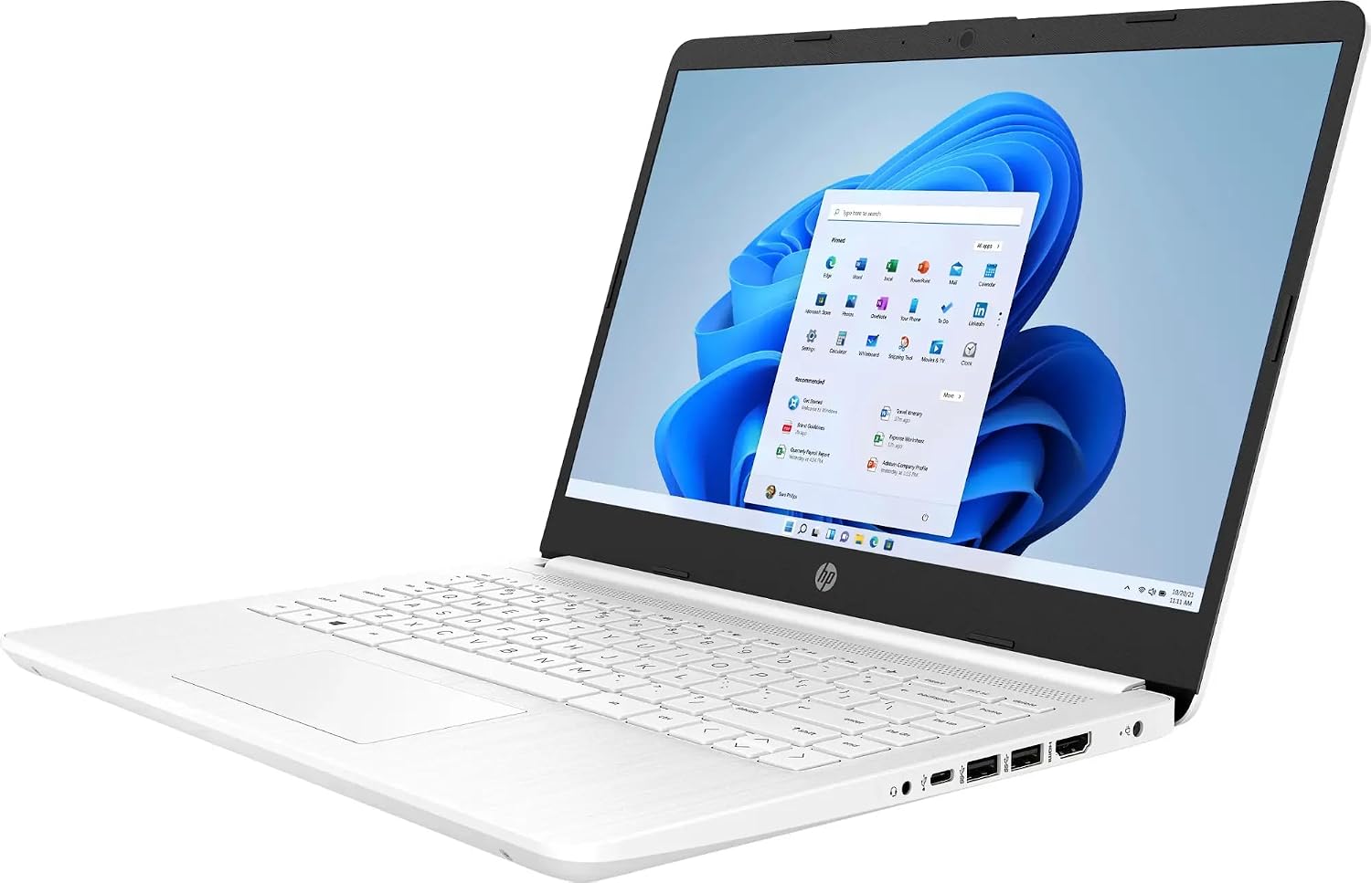 HP 14 Lightweight Student and Business Laptop 14' HD BrightView Intel Quad-core Celeron N4120 8GB RAM 128GB Storage (64GB eMMC + 64GB SD Card) Type-C Long-Lasting Battery Win11 ICP Accessory