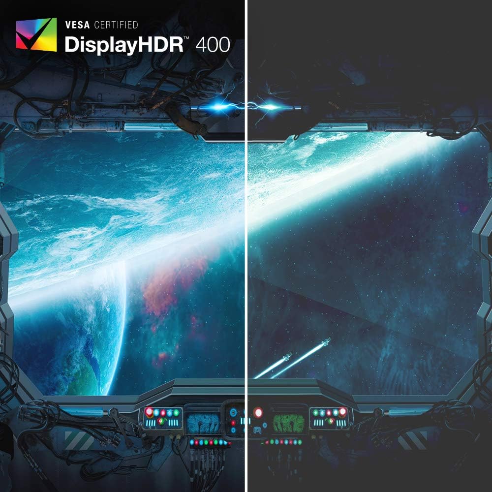 acer Nitro XV272U Pbmiiprzx 27' WQHD (2560 x 1440) IPS G-SYNC Compatible Monitor, 144Hz, 1ms VRB, VESA Certified DisplayHDR400, DCI-P3, Delta E<2