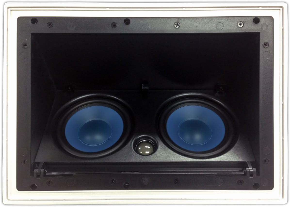 5252AC Silver Ticket In-Ceiling Speaker with Pivoting Full Speaker Adjustable Angle Woofers and Tweeter (Dual 5.25 Inch in-ceiling Center Channel) CEILING ONLY