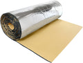 uxcell 394mil/10mm 64.5sqft Sound Deadening Heat Deadener Insulation Mat Intensive Alumium Foil Acoustic Barrier Self-Adhesive 236'x39' / 600cmx100cm