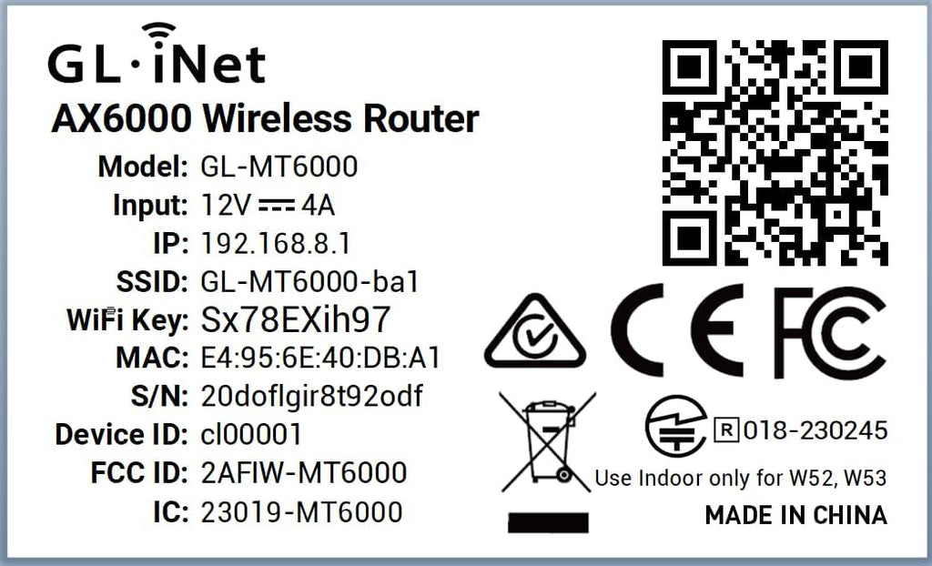 GL.iNet GL-MT6000 (Flint 2) WiFi 6 High Speed Gaming Routers for Wireless Internet, 2 x 2.5G Ethernet Ports for Fiber Optic Modem, Long Range Computer VPN WiFi Router, Home & Business
