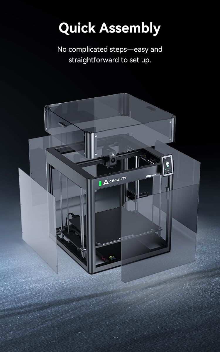 Ender 5 Max Enclosure Transparent Acrylic, Dustproof Tent Constant Temperature Protective Cover Noise Reduce for Ender 5 Max 3D Printer