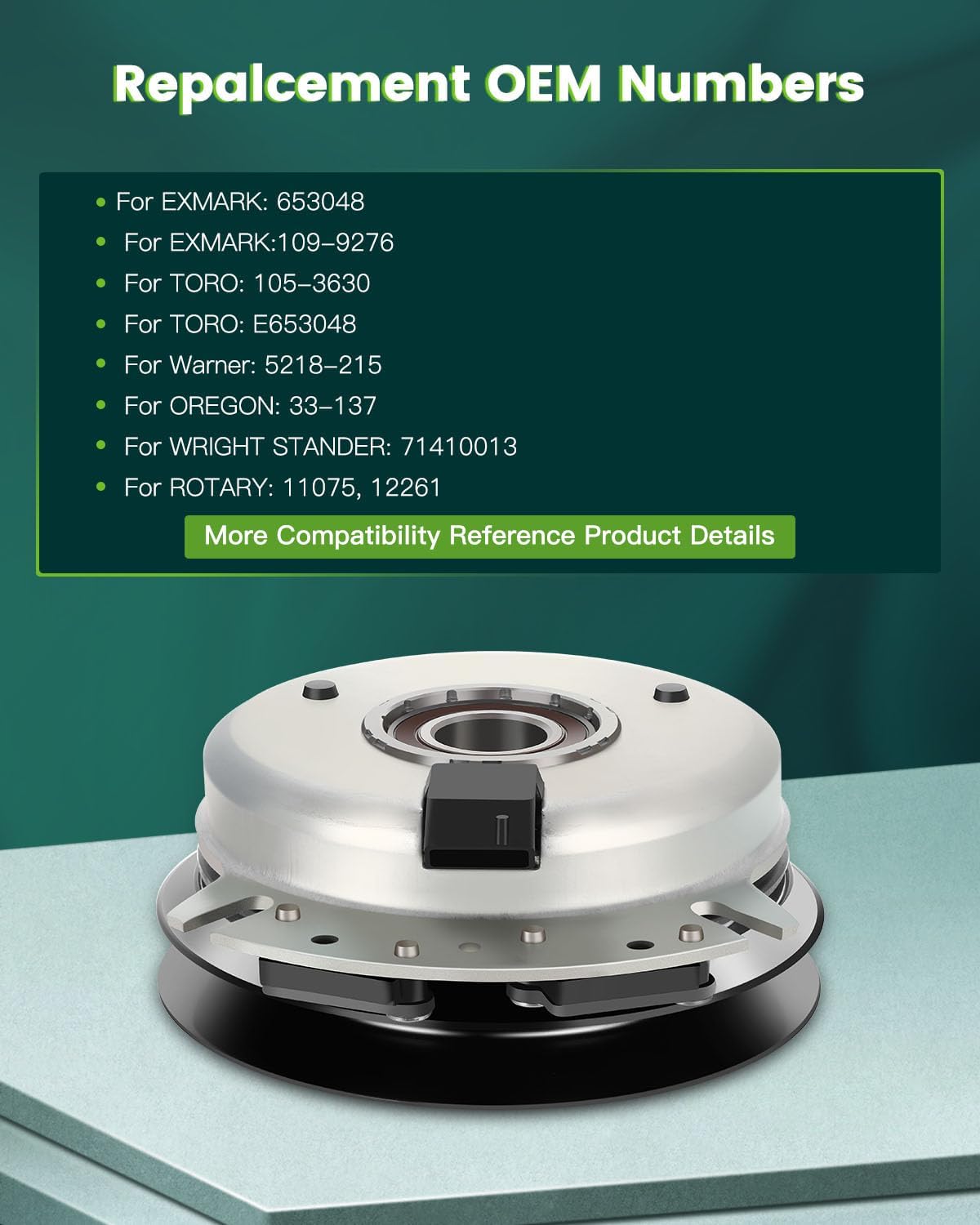 SCITOO PTO Clutch Fits for Exmark/for Lawnboy/for Oregon/for Prime/for Rotary/for Stens/for Toro/for Warner/for Wright Stander 5218-44 Electric Lawnmower Clutch