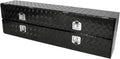 Aluminum Truck Tool Box w/Two Door,5 Bar Tread Truck Storage box w/Lock For Organization,Multifunction Black 72'x21'x15' Truck Toolboxes, For Truck,Trailer,RVs,Toolroom,Garage.