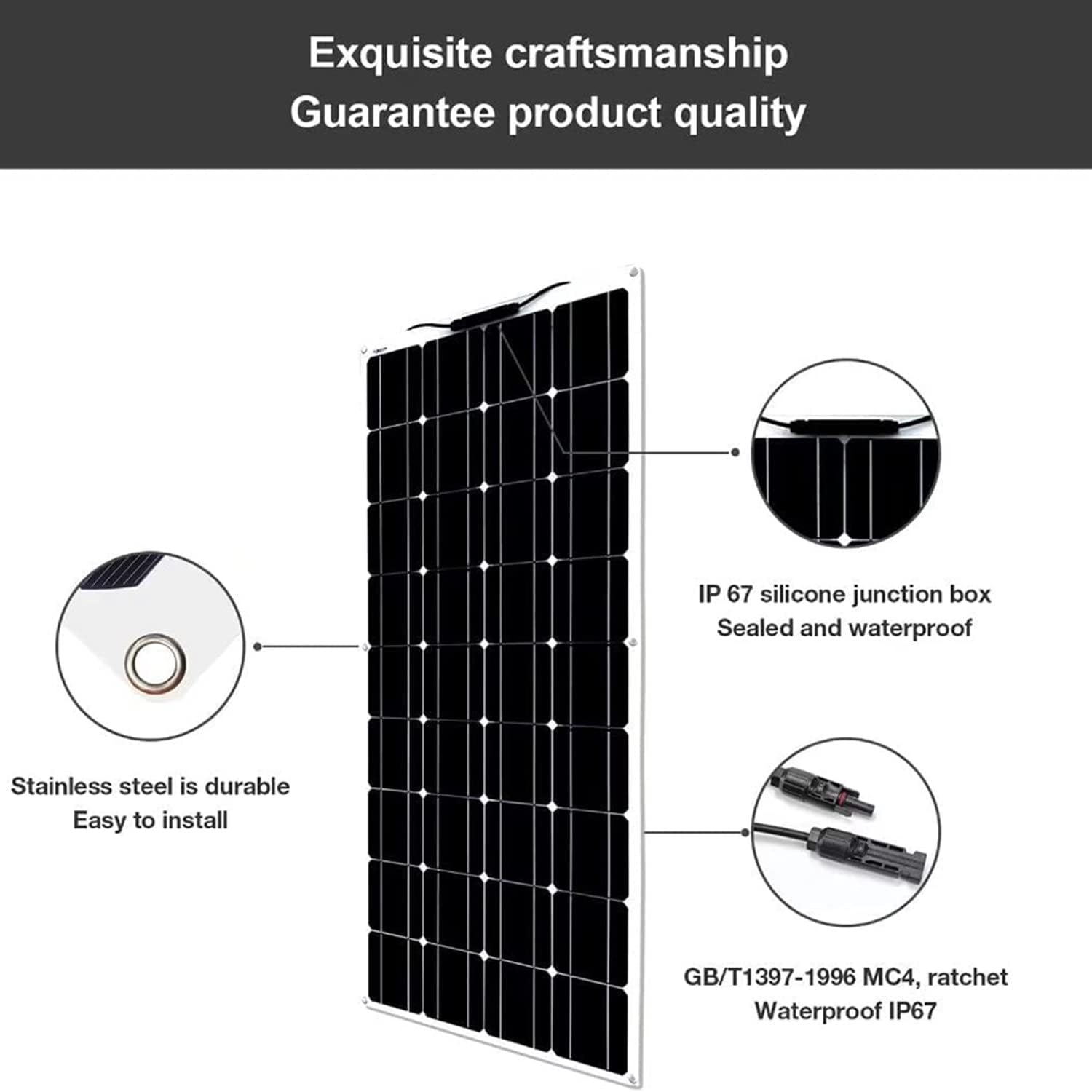 Flexible Solar Panel 1200W / 1800W Solar Systems kit Photovoltaic Module Cell Monocrystalline Bendable 18Volt Solar Battery Charger 40A Controller for Off-Grid Home RV Caravan Boat,6x300W