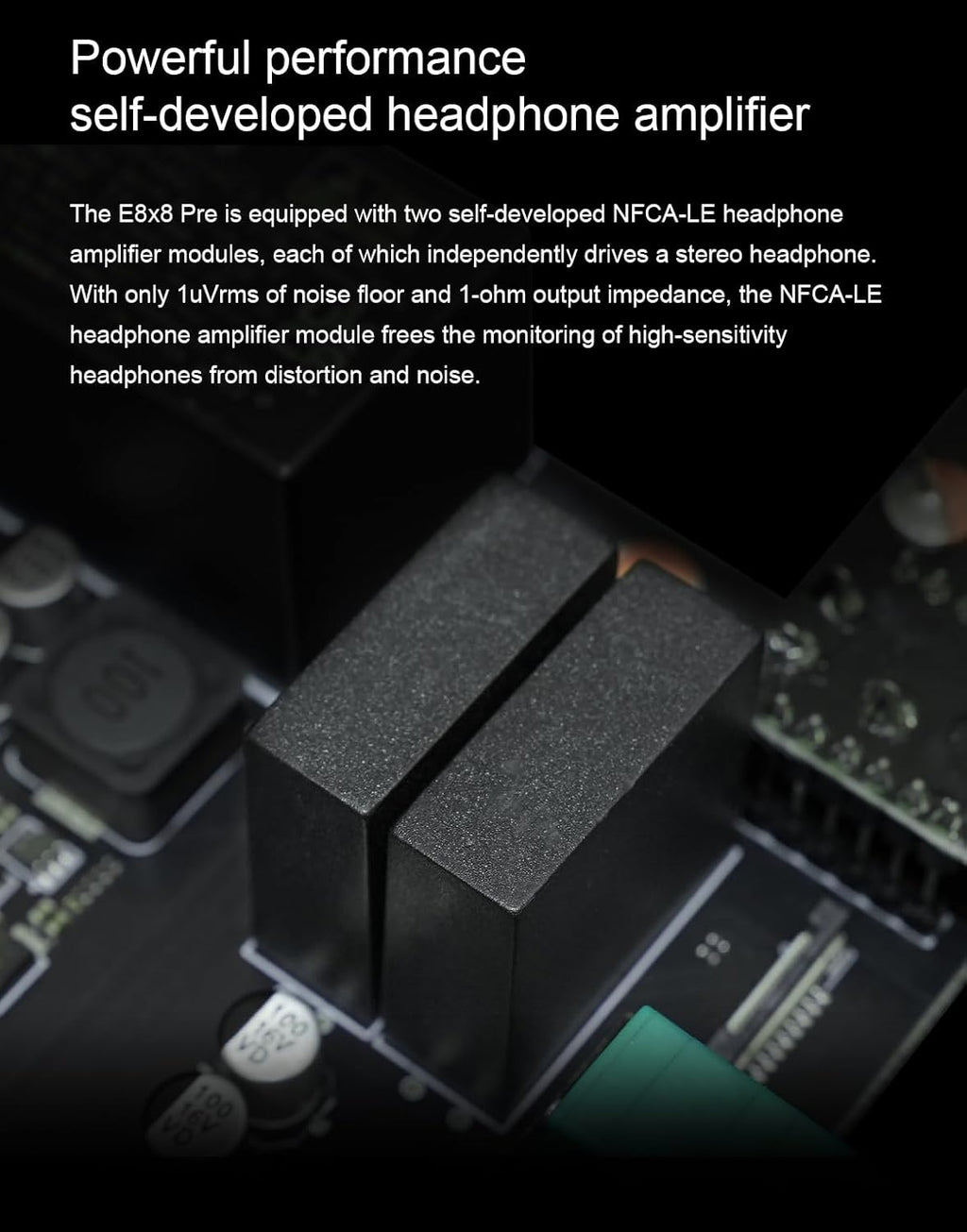 TOPPING E8x8 Pre Professional Audio Interface with 8 Ultra-Linear Mic Preamps, Dual Headphone Outputs & Zero-Latency Monitoring - High Dynamic Range & Precision Sound Control (E8X8 Pre-Black)