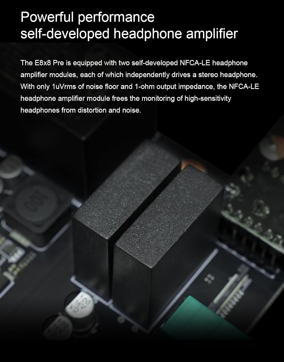 TOPPING E8x8 Pre Professional Audio Interface with 8 Ultra-Linear Mic Preamps, Dual Headphone Outputs & Zero-Latency Monitoring - High Dynamic Range & Precision Sound Control (E8X8 Pre-Black)