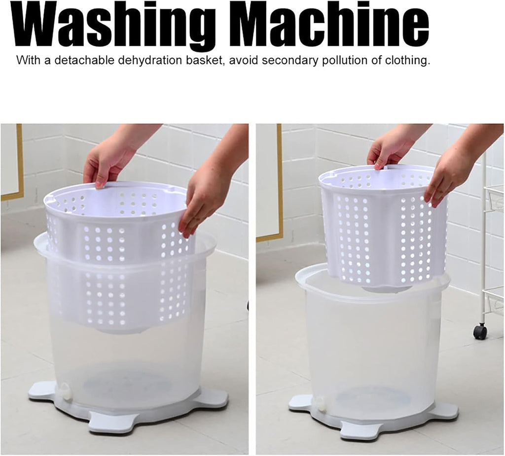 Portable Mini Washing Machine, Manual Washing Machine Underwear Laundry Washer for Home Dormitory Gray