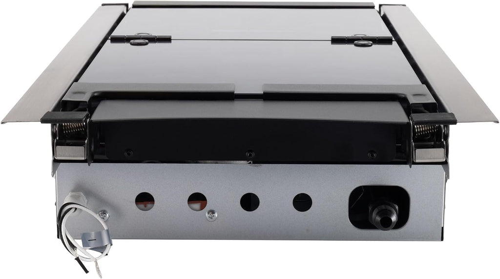 RecPro RV Built In Gas Cooktop | 2 Burner or 3 Burner | RV Cooktop Stove | 6,500 and 8,000 BTU Burners | Cover Included (2 Burner Black)