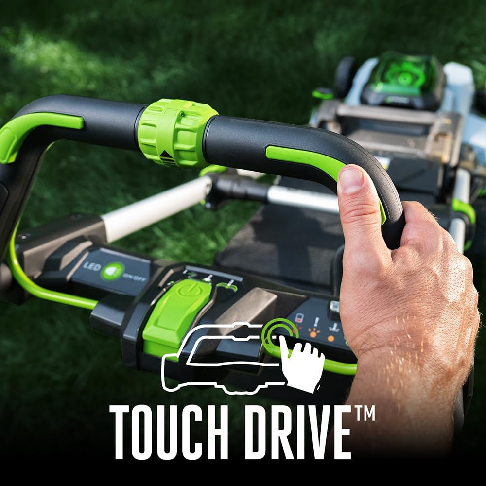 EGO Power+ LM2122SP-2 21-Inch 56-Volt Self-Propelled Lawn Mower with Touch Drive™ with (2) 4.0Ah Batteries, 550W Rapid Charger Kit and LB5800 580 CFM Cordless Leaf Blower